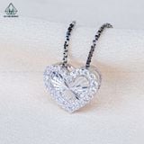  N710 Dây mặt liền Tim đính đá 