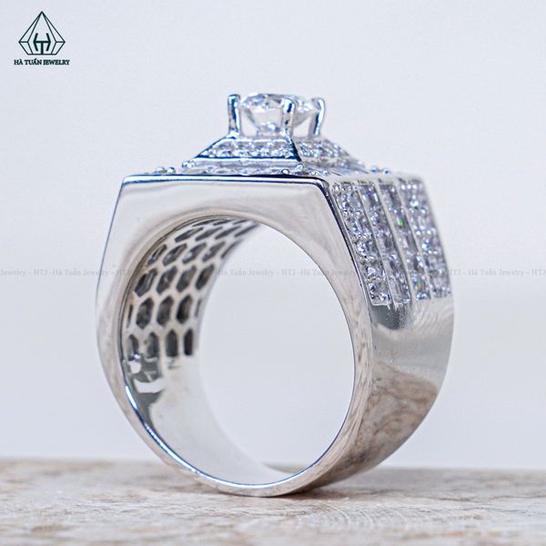  RMX187 6mm Nhẫn nam vuông baguette 