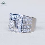  RMX187 6mm Nhẫn nam vuông baguette 