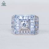  RMX187 6mm Nhẫn nam vuông baguette 