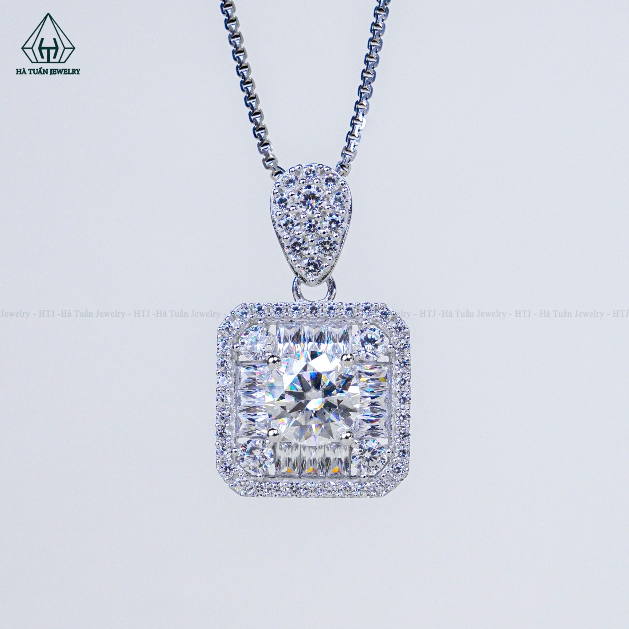  PX296 7mm Mặt dây chuyền vuông 