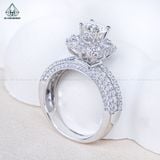  RX621 6mm Nhẫn nữ vuông đá 