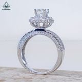  RX621 6mm Nhẫn nữ vuông đá 