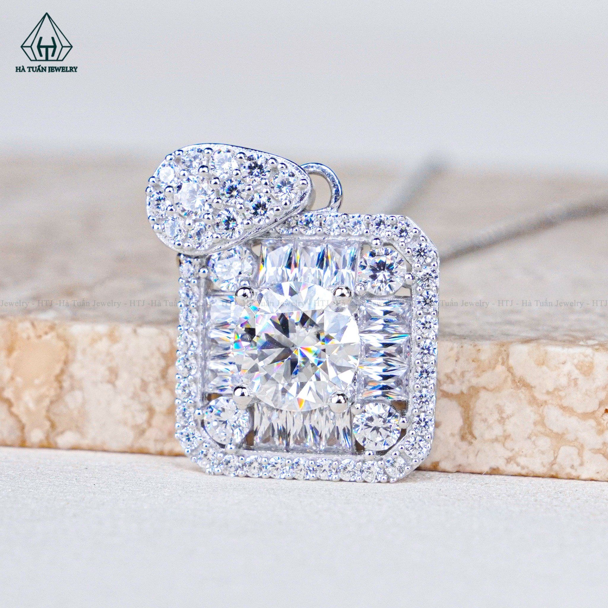  PX296 7mm Mặt dây chuyền vuông 