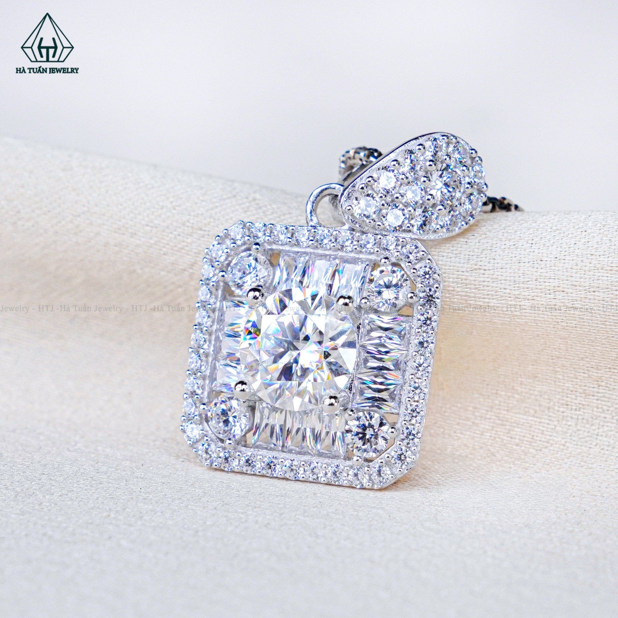  PX296 7mm Mặt dây chuyền vuông 