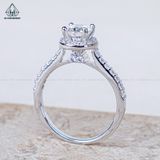  RX632 6mm Nhẫn nữ halo tròn 