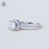  RX632 6mm Nhẫn nữ halo tròn 