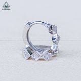  E119 Bông tai khoen thoi đá 