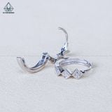  E119 Bông tai khoen thoi đá 