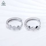  E119 Bông tai khoen thoi đá 