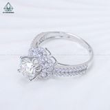  RX631 7mm Nhẫn nữ hoa 6 cánh tròn 