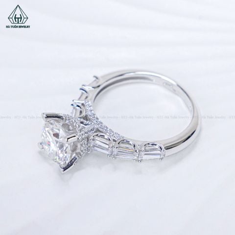 RX635 7.5mm Nhẫn nữ vành baguette