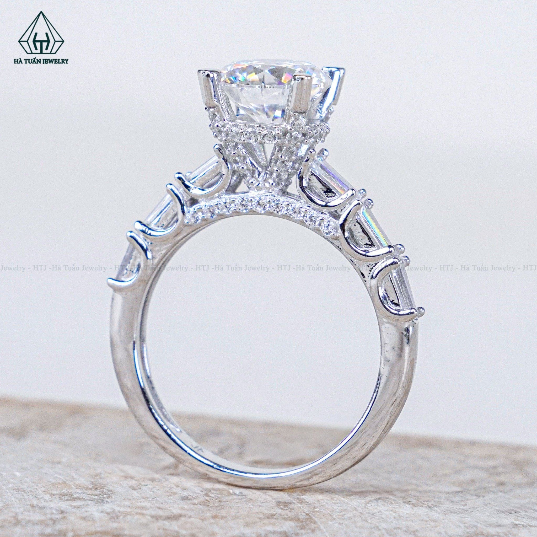  RX635 7.5mm Nhẫn nữ vành baguette 