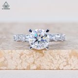  RX635 7.5mm Nhẫn nữ vành baguette 