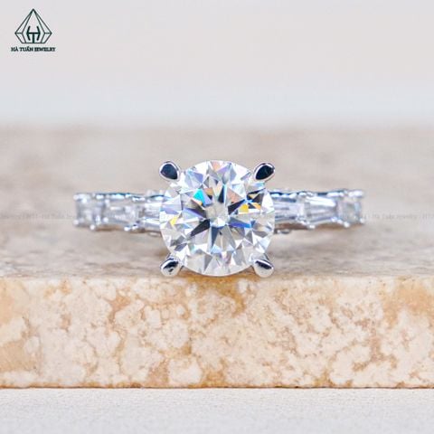 RX635 7.5mm Nhẫn nữ vành baguette