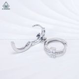  E118 Bông khoen nơ đá baguette 