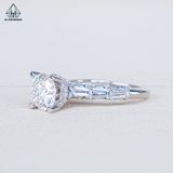  RX635 7.5mm Nhẫn nữ vành baguette 