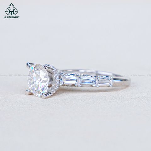 RX635 7.5mm Nhẫn nữ vành baguette