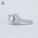  RX631 7mm Nhẫn nữ hoa 6 cánh tròn 