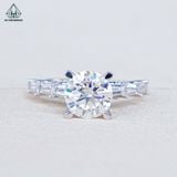  RX635 7.5mm Nhẫn nữ vành baguette 