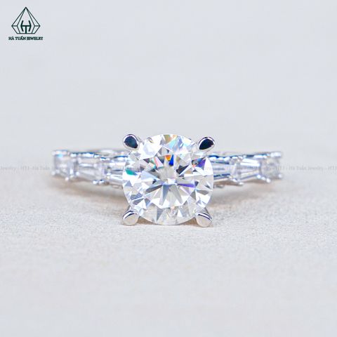 RX635 7.5mm Nhẫn nữ vành baguette