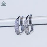  E120 Bông tai khoen đá chữ D 