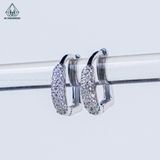  E120 Bông tai khoen đá chữ D 