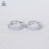  E121 Bông tai khoen 2 hàng đá 