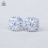  EX530 5.4mm Bông tai vuông đá 