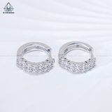  E121 Bông tai khoen 2 hàng đá 