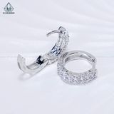  E121 Bông tai khoen 2 hàng đá 