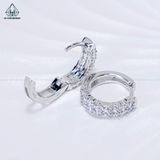  E121 Bông tai khoen 2 hàng đá 