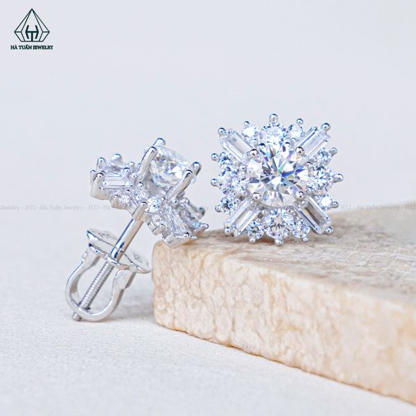  EX532 5mm Bông tai vuông nhọn 