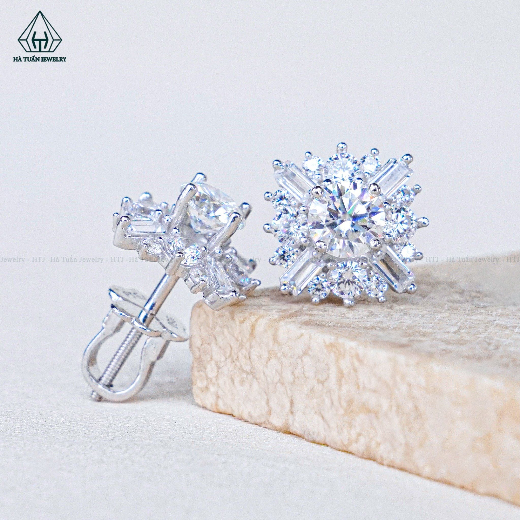  EX532 5mm Bông tai vuông nhọn 