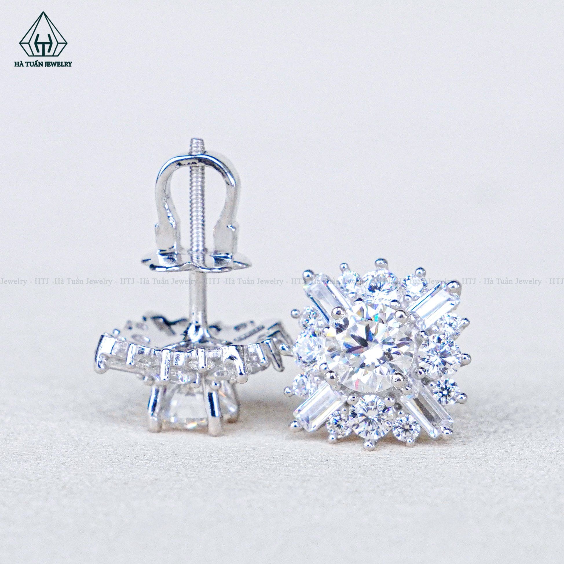  EX532 5mm Bông tai vuông nhọn 