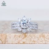  RX627 FULL MOIS 6mm Nhẫn nữ 8 cánh nhọn 