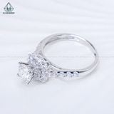  RX630 6mm Nhẫn nữ hoa đá tròn 