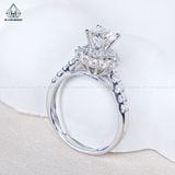  RX630 6mm Nhẫn nữ hoa đá tròn 