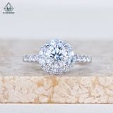  RX630 6mm Nhẫn nữ hoa đá tròn 