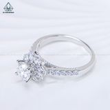  RX626 6mm Nhẫn nữ hoa đá 