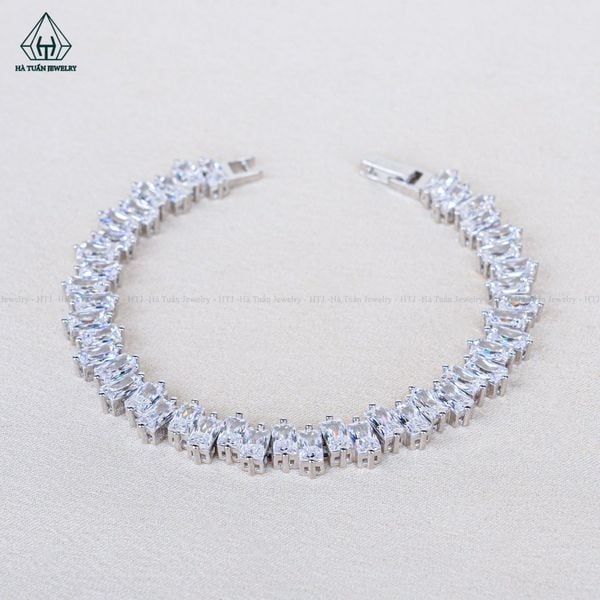  B074 Lắc tay full đá Baguette 