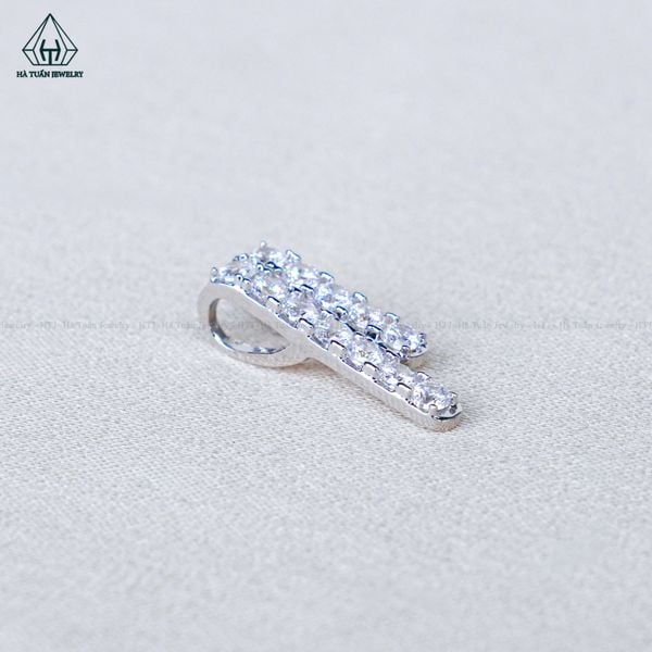  P431 Mặt dây chuyền 2 hàng đá 