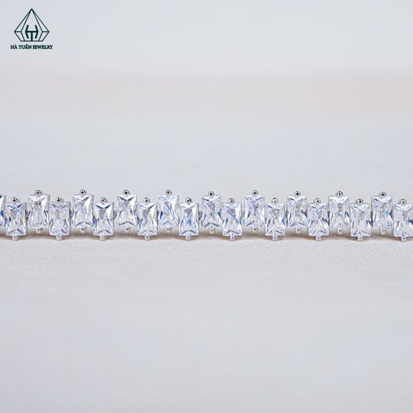  B074 Lắc tay full đá Baguette 