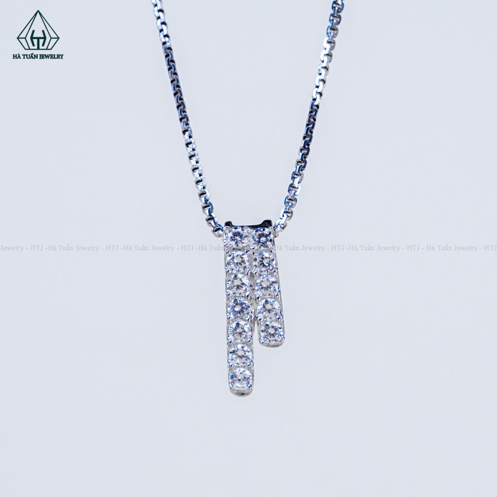 P431 Mặt dây chuyền 2 hàng đá