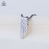  P431 Mặt dây chuyền 2 hàng đá 