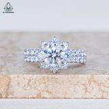  RX628 6.5mm Nhẫn nữ 8 cánh nhọn 