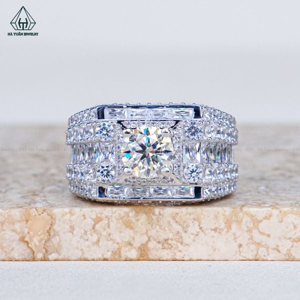  RMX189 7mm Nhẫn nam vành baguette 