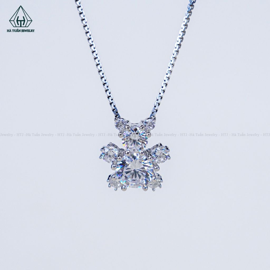 P438 Mặt dây chuyền gấu đá