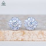  EX534 4.5mm Bông tai hoa đá 