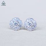  EX534 4.5mm Bông tai hoa đá 